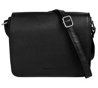 Umhängetasche BRUNO BANANI, Damen, Gr. B/H/T: 24cm x 19cm x 7cm onesize, schwarz, Leder, leicht glänzend, unifarben, Taschen Umhängetasche, echt Leder (22412920-0) schwarz