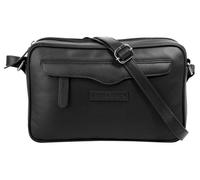 Umhängetasche BRUNO BANANI, Damen, Gr. B/H/T: 25cm x 16cm x 6cm onesize, schwarz, Leder, unifarben, Taschen Umhängetasche, echt Leder (59984611-0) schwarz