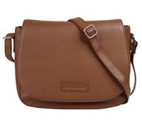 Umhängetasche BRUNO BANANI, Damen, Gr. B/H/T: 28cm x 22cm x 9cm onesize, braun (cognac), Leder, unifarben, leicht glänzend, Taschen, echt Leder (49491465-0) cognac