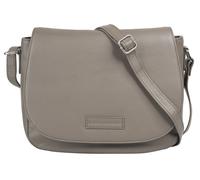 Umhängetasche BRUNO BANANI, Damen, Gr. B/H/T: 28cm x 22cm x 9cm onesize, grau, Leder, unifarben, leicht glänzend, Taschen, echt Leder (14544324-0) grau