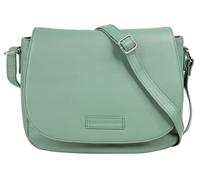 Umhängetasche BRUNO BANANI, Damen, Gr. B/H/T: 28cm x 22cm x 9cm onesize, grün (mint), Leder, unifarben, leicht glänzend, Taschen, echt Leder (73096343-0) mint
