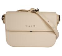 bugatti Almata Damen Schultertasche M, Umhängetasche, Handtasche aus Kunstleder, beige