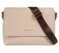 bugatti Ella Schultertasche für Damen, Frauen-Umhängetasche aus Kunstleder in beige