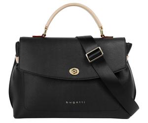 Umhängetasche BUGATTI "ELLA", Damen, Gr. B/H/T: 35cm x 22cm x 9cm onesize, schwarz, Kunstfaser, unifarben, Taschen Umhängetasche (92247424-0) schwarz