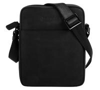 Umhängetasche BUGATTI "LUCA", Gr. B/H/T: 16cm x 21cm x 5cm onesize, schwarz, Leder, unifarben, Taschen Umhängetasche, echt Leder (29782310-0) schwarz