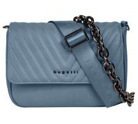 bugatti Sira Schultertasche S für Damen - edle Umhängetasche mit Kette, blau