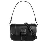 Bugatti Schultertasche Zita 22 cm mit Flap und zwei austauschbaren Schulterriemen Schwarz Lederimitat