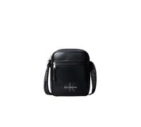 Umhängetasche CALVIN KLEIN "BOLD LOGO WEBBING REPORTER", Herren, Gr. B/H/T: 17cm x 21,5cm x 6,5cm, schwarz, Lederimitat, unifarben, Taschen Umhängetasche, Schultertasche, Herren Body Bag mit Reißversc