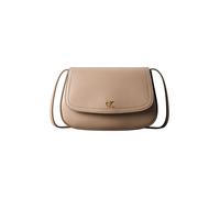 Umhängetasche CALVIN KLEIN "CK FLAP CAMERA BAG", Damen, Gr. B/H/T: 22cm x 14cm x 5cm, beige, Lederimitat, unifarben, Taschen Umhängetasche, Damen Schultertasche, Abendtasche mit CK-Logo (34918228-0) b