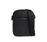 Umhängetasche CALVIN KLEIN "CK MUST REPORTER", Damen, Gr. B/H/T: 18cm x 24cm x 5,5cm, schwarz, Lederimitat, Polyester, unifarben, Taschen Umhängetasche, Herren Schultertasche, Mini Bag, Tasche mit Log