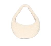Umhängetasche CALVIN KLEIN "SHERPA CK ZIP PULLER LARGE BAG", Damen, Gr. B/H/T: 52cm x 25cm x 17cm, natural, Polyester, Taschen, Henkeltasche, Schultertasche, Handtasche Damen (83908106-0) natural