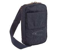 Umhängetasche CAMEL ACTIVE "Journey", Herren, Gr. B/H/T: 11,5cm x 19,5cm x 4cm, blau, Nylon, aufgeraut, bestickt, clean, unifarben, unifarben mit Farbeinsatz, Taschen Umhängetasche, aus leichtem robus