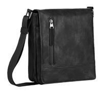 Umhängetasche CAMEL ACTIVE "Traces", Damen, Gr. B/H/T: 20,5cm x 24cm x 6,5cm, schwarz, Polyurethan, Taschen Umhängetasche, aus Lederimitat, funktional mit vielen Fächern & hochwertigem Gurtband (17357