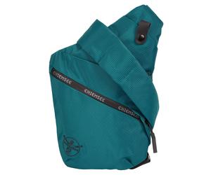 Umhängetasche CHIEMSEE "CHIEMSEE Herren, Damen Crossover Bag LIGHT N BASE", Gr. B/H/T: 22cm x 33cm x 1cm onesize, blau (türkis), Kunstfaser, leicht glänzend, unifarben, Taschen Umhängetasche (60237743