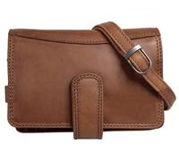Umhängetasche CLUTY, Damen, Gr. B/H/T: 18cm x 13cm x 9cm onesize, braun (cognac), Leder, gepflegt, Taschen Umhängetasche, echt Leder (35625353-0) cognac