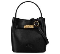 Umhängetasche CLUTY, Damen, Gr. B/H/T: 18cm x 19cm x 13cm onesize, schwarz, Leder, leicht glänzend, unifarben, Taschen Umhängetasche, echt Leder, Made in Italy (81467551-0) schwarz