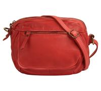 Umhängetasche CLUTY, Damen, Gr. B/H/T: 20cm x 17cm x 3cm onesize, rot, Leder, unifarben, Taschen Umhängetasche, echt Leder, Made in Italy (71769024-0) rot