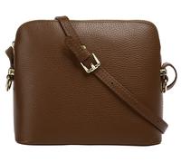 Umhängetasche CLUTY, Damen, Gr. B/H/T: 20cm x 18cm x 4cm onesize, braun, Leder, unifarben, Taschen Umhängetasche, echt Leder, Made in Italy (39421761-0) braun
