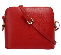 Umhängetasche CLUTY, Damen, Gr. B/H/T: 20cm x 18cm x 4cm onesize, rot, Leder, unifarben, Taschen Umhängetasche, echt Leder, Made in Italy (65934561-0) rot