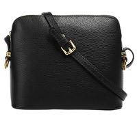 Umhängetasche CLUTY, Damen, Gr. B/H/T: 20cm x 18cm x 4cm onesize, schwarz, Leder, unifarben, Taschen Umhängetasche, echt Leder, Made in Italy (66540840-0)