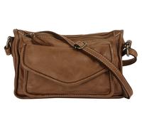 Umhängetasche CLUTY, Damen, Gr. B/H/T: 23cm x 16cm x 6cm onesize, braun (cognac), Leder, leicht glänzend, unifarben, Taschen Umhängetasche, echt Leder, Made in Italy (21156230-0) cognac