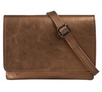 Umhängetasche CLUTY, Damen, Gr. B/H/T: 23cm x 18cm x 4cm onesize, braun (cognac), Leder, glänzend, Taschen Umhängetasche, echt Leder, Made in Italy (59499825-0) cognac