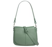 Umhängetasche CLUTY, Damen, Gr. B/H/T: 23cm x 18cm x 8cm onesize, grün, Leder, leicht glänzend, unifarben, Taschen Umhängetasche, echt Leder, Made in Italy (84576459-0) grün