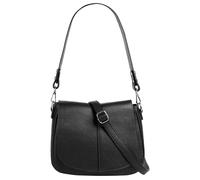 Umhängetasche CLUTY, Damen, Gr. B/H/T: 23cm x 18cm x 8cm onesize, schwarz, Leder, leicht glänzend, unifarben, Taschen Umhängetasche, echt Leder, Made in Italy (15598908-0) schwarz