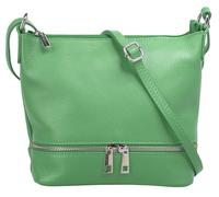 Umhängetasche CLUTY, Damen, Gr. B/H/T: 23cm x 20cm x 3cm onesize, grün (mint), Leder, unifarben, Taschen Umhängetasche, echt Leder, Made in Italy (25350342-0)