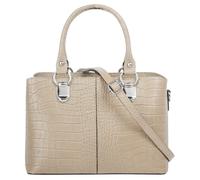 Umhängetasche CLUTY, Damen, Gr. B/H/T: 24cm x 16cm x 7cm onesize, beige, Leder, Taschen Umhängetasche, echt Leder, Made in Italy (16230811-0) beige