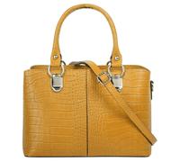 Umhängetasche CLUTY, Damen, Gr. B/H/T: 24cm x 16cm x 7cm onesize, gelb, Leder, Taschen Umhängetasche, echt Leder, Made in Italy (70058503-0) gelb