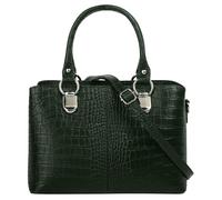 Umhängetasche CLUTY, Damen, Gr. B/H/T: 24cm x 16cm x 7cm onesize, grün (dunkelgrün), Leder, Taschen Umhängetasche, echt Leder, Made in Italy (78261534-0) dunkelgrün