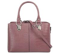 Umhängetasche CLUTY, Damen, Gr. B/H/T: 24cm x 16cm x 7cm onesize, rosa (alt, rosa), Leder, Taschen Umhängetasche, echt Leder, Made in Italy (50492237-0) alt, rosa