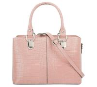 Umhängetasche CLUTY, Damen, Gr. B/H/T: 24cm x 16cm x 7cm onesize, rosa, Leder, Taschen Umhängetasche, echt Leder, Made in Italy (45404908-0) rosa