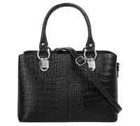 Umhängetasche CLUTY, Damen, Gr. B/H/T: 24cm x 16cm x 7cm onesize, schwarz, Leder, Taschen Umhängetasche, echt Leder, Made in Italy (44402801-0) schwarz