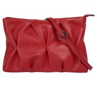 Umhängetasche CLUTY, Damen, Gr. B/H/T: 24cm x 20cm x 5cm onesize, rot, Leder, leicht glänzend, unifarben, Taschen Umhängetasche, echt Leder, Made in Italy (31331800-0) rot