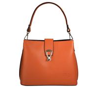 Umhängetasche CLUTY, Damen, Gr. B/H/T: 25cm x 21cm x 13cm onesize, orange, Leder, leicht glänzend, unifarben, Taschen Umhängetasche, echt Leder, Made in Italy (29576122-0) orange