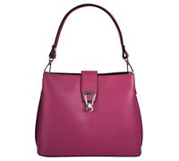 Umhängetasche CLUTY, Damen, Gr. B/H/T: 25cm x 21cm x 13cm onesize, pink, Leder, leicht glänzend, unifarben, Taschen Umhängetasche, echt Leder, Made in Italy (90303665-0) pink