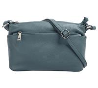Umhängetasche CLUTY, Damen, Gr. B/H/T: 27cm x 15cm x 6cm onesize, blau, Leder, unifarben, Taschen Umhängetasche, echt Leder, Made in Italy (77625323-0) blau