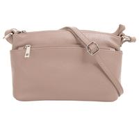 Umhängetasche CLUTY, Damen, Gr. B/H/T: 27cm x 15cm x 6cm onesize, rosa, Leder, unifarben, Taschen Umhängetasche, echt Leder, Made in Italy (94685254-0) rosa