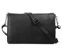 Umhängetasche CLUTY, Damen, Gr. B/H/T: 27cm x 19cm x 8cm onesize, schwarz, Leder, unifarben, Taschen Umhängetasche, echt Leder (67788524-0) schwarz