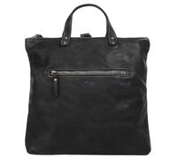 Umhängetasche CLUTY, Damen, Gr. B/H/T: 28cm x 33cm x 7cm onesize, schwarz, Leder, vintage, Taschen Umhängetasche, echt Leder, Made in Italy (52221924-0) schwarz