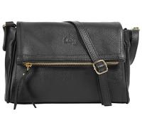 Umhängetasche CLUTY, Damen, Gr. B/H/T: 29cm x 20cm x 9cm onesize, schwarz, Leder, glänzend, Taschen Umhängetasche, echt Leder, Made in Italy (81378216-0) schwarz