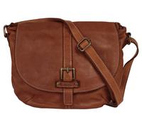 Umhängetasche CLUTY, Damen, Gr. B/H/T: 30cm x 25cm x 3cm onesize, braun (cognac), Leder, used, Taschen Umhängetasche, echt Leder, Made in Italy (14744317-0) cognac