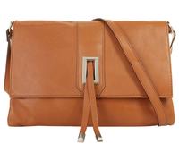 Umhängetasche CLUTY, Damen, Gr. B/H/T: 31cm x 22cm x 5cm onesize, braun (cognac), Leder, used, Taschen Umhängetasche, echt Leder, Made in Italy (78339257-0) cognac