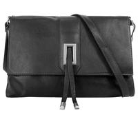 Umhängetasche CLUTY, Damen, Gr. B/H/T: 31cm x 22cm x 5cm onesize, schwarz, Leder, used, Taschen Umhängetasche, echt Leder, Made in Italy (79673754-0) schwarz