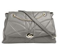 Umhängetasche CLUTY, Damen, Gr. B/H/T: 32cm x 19cm x 11cm onesize, grau, Leder, leicht glänzend, unifarben, Taschen Umhängetasche, echt Leder, Made in Italy (78674163-0) grau