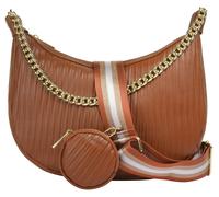 Umhängetasche CLUTY, Damen, Gr. B/H/T: 32cm x 22cm x 4cm onesize, braun (cognac), Leder, leicht glänzend, unifarben, Taschen Umhängetasche, echt Leder, Made in Italy (45148929-0) cognac