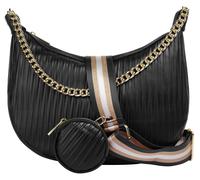 Umhängetasche CLUTY, Damen, Gr. B/H/T: 32cm x 22cm x 4cm onesize, schwarz, Leder, leicht glänzend, unifarben, Taschen Umhängetasche, echt Leder, Made in Italy (88101351-0) schwarz