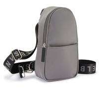 Umhängetasche ELBSAND "kleiner Rucksack", Damen, Gr. B/H/T: 14cm x 26cm x 7,5cm, grau, Textil, unifarben, Taschen, Crossbody Bag, Handtasche, Schultertasche, Mini Bag VEGAN (96296115-0) grau